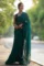 Dark Green Mulmul Cotton Saree